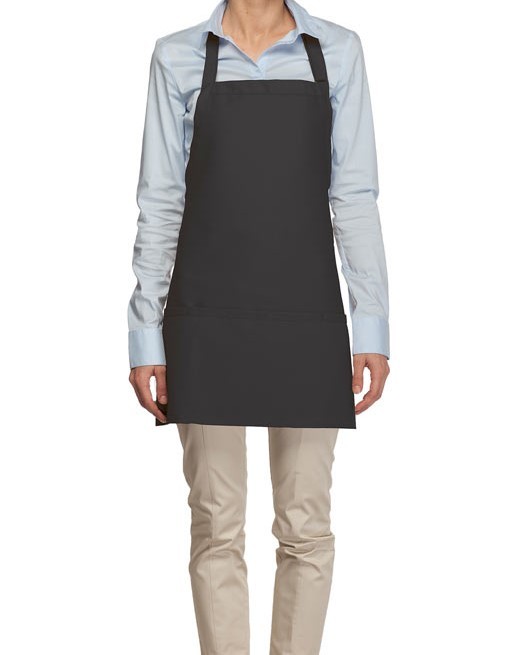 Short Bib Aprons in Charcoal Gray